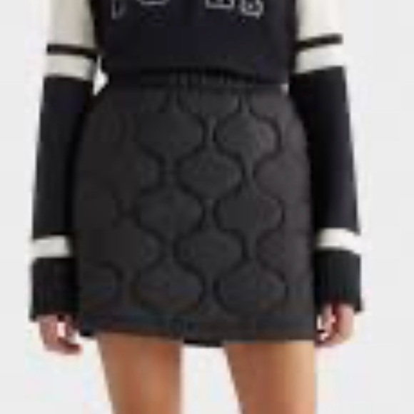 Roots Dresses & Skirts - Roots Quilted Puffer Skirt Black Size Large Cabincore Apres Ski